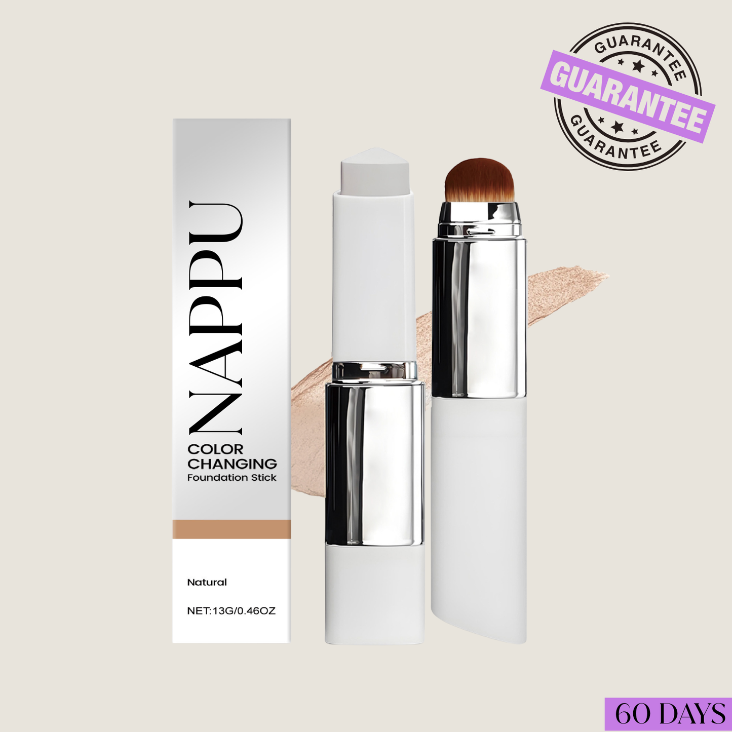 Nappu™ Korean Color- Changing Foundation Roll-On 2- In-1