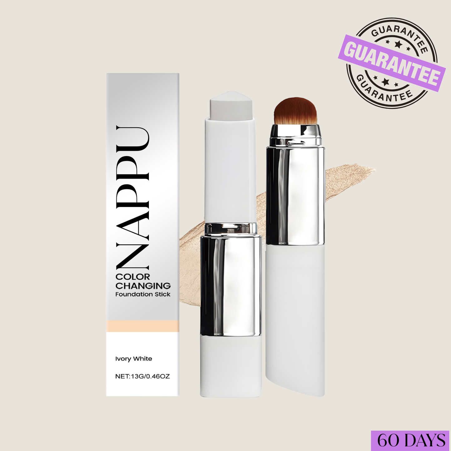 Nappu™ Korean Color- Changing Foundation Roll-On 2- In-1